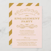 高級婚約|婚約パーティ招待状 招待状 (正面/裏面)