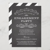 高級婚約|婚約パーティ招待状 招待状 (正面/裏面)