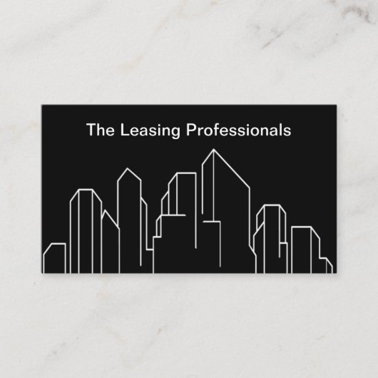 高級実在エステートオフィスリース 名刺 (正面)