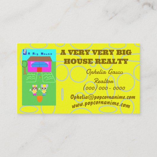 高級実在エステートフォトロゴカスタム名刺 名刺 (裏面)