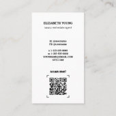 🏠高級実在不動産エージェントカスタムの写真とQR 名刺 (裏面)
