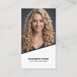 🏠高級実在不動産エージェントカスタムの写真とQR 名刺