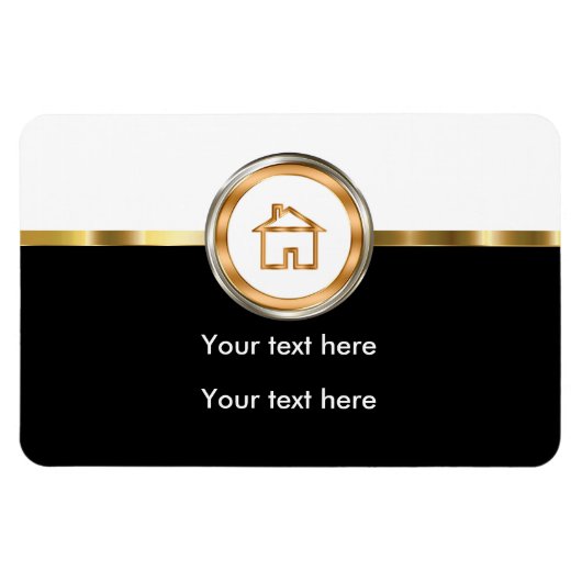 高級実在不動産エージェント磁石 マグネット (横)