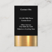 高級実在不動産ブローカー写真名刺 名刺 (裏面)