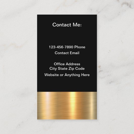 高級実在不動産ブローカー写真名刺 名刺 (裏面)