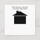 高級実在不動産代理店高級名刺 スクエア名刺 (裏面)