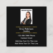 高級実在不動産代理店高級名刺 スクエア名刺 (正面)