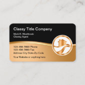 高級実在不動産名会社の名刺 名刺 (正面)