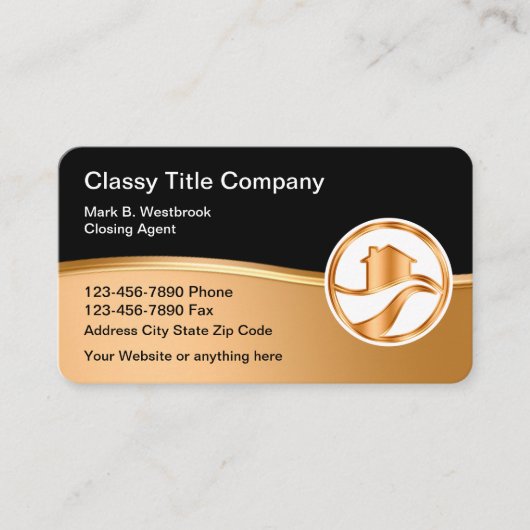 高級実在不動産名会社の名刺 名刺 (正面)