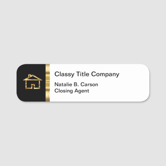 高級実在不動産権会社 名札 (正面)