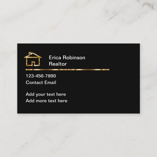 高級実在不動産販売代理店の名刺 名刺 (正面)