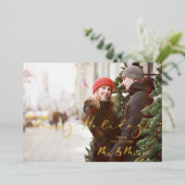 高級実在金の未来クリスマス夫妻 箔シーズンカード (立ち正面)