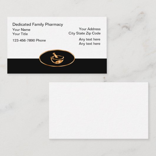 高級家庭薬局の名刺 名刺 (正面/裏面)