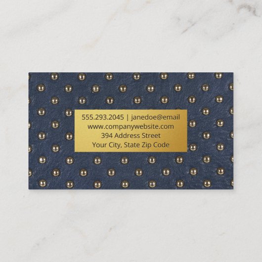 高級布材 名刺 (裏面)