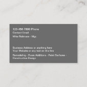 高級建築リフォーム名刺 名刺 (裏面)