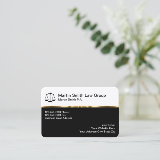 高級弁護士オフィス名刺 名刺 (スタンド正面)