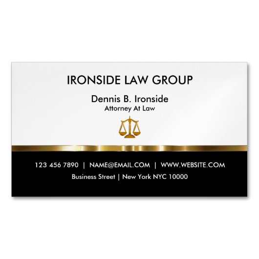 高級弁護士法律事務所 マグネット名刺 (正面)