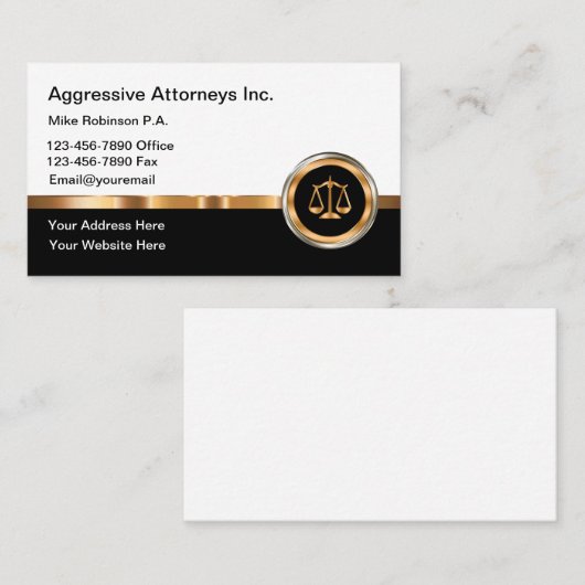 高級弁護士法律事務所 名刺 (正面/裏面)