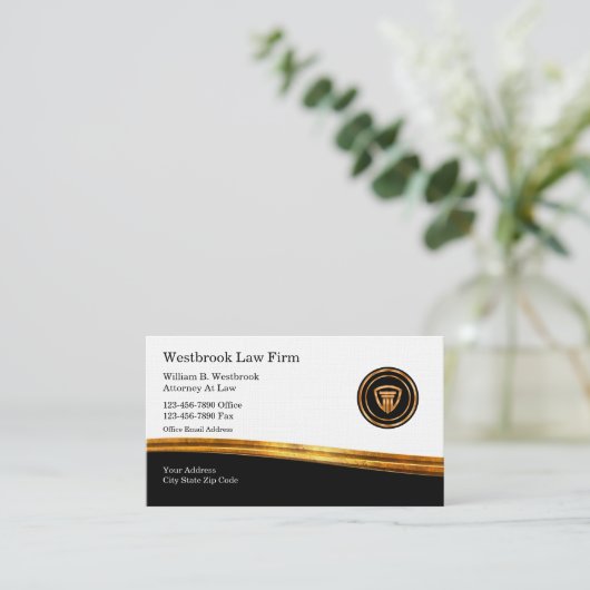 高級弁護士法律事務所 名刺 (スタンド正面)