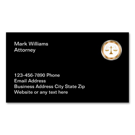 高級弁護士磁気名刺 マグネット名刺 (正面)