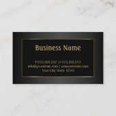 高級弁護士 – 黒と金ゴールド 名刺 (裏面)