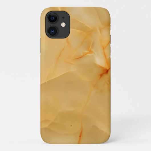 高級感あふれるイエロー・アンバー・オニキス・大理石テクスチャー スマホケース Case-Mate iPhoneケース (裏面)