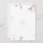 高級感あふれるローズゴールドフレームの50歳の誕生日 招待状 (裏面)