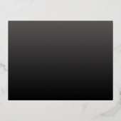 高級感あふれる黒金スクリプト ウェディングRSVPカード 箔招待状ポストカード (裏面)