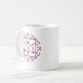 高級感あるゴルフクラブモノグラム コーヒーマグカップ (正面左)