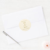 高級感あるゴールドクリーム色の結婚式用封筒 ラウンドシール (封筒)