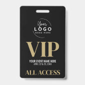 高級感ある黒と金のVIPイベントロゴ バッジ (裏面)