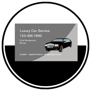 高級感あるUberドライバー送迎サービス名刺 名刺