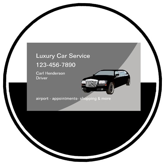 高級感あるUberドライバー送迎サービス名刺 名刺