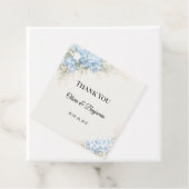 高級感のあるくすんだブルーのアジサイの結婚式 フェイバータグ (インサイチュ)