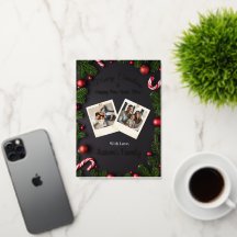高級感のあるオーダーメイド クリスマスカード ゴールド