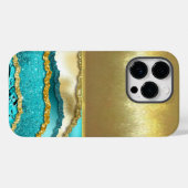 高級感のあるクールなシェルゴールドデザインのスマホケース Case-Mate iPhoneケース (裏面 (横))