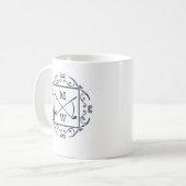 高級感のあるゴルフクラブモノグラム コーヒーマグカップ (正面左)