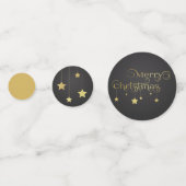 高級感のあるゴールドのメリークリスマス星 コンフェッティ (正面)