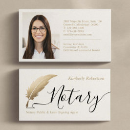 高級感のあるゴールドの公証人カリグラフィービジネスカード 名刺