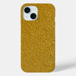 高級感のあるゴールドテクスチャー保護 iPhone 15ケース