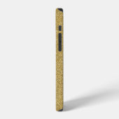 高級感のあるゴールドラメの筆記体 iPhoneケース (左側面)