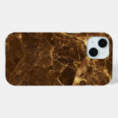 高級感のあるダークブラウンマーブルiPhoneケース Case-Mate iPhoneケース (裏面 (横))