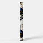 高級感のあるネイビーブルーの花々 iPhoneケース エレガント Case-Mate iPhoneケース (裏面 / 右)