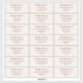 高級感のあるバーガンディーの結婚式ゲスト住所ラベル シール (シート)