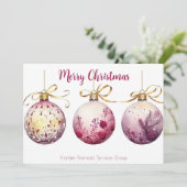 高級感のあるビジネス向けクリスマスカード シーズンカード (スタンド正面)