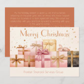 高級感のあるビジネス向けクリスマスカード シーズンカード (正面/裏面)
