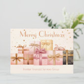 高級感のあるビジネス向けクリスマスカード シーズンカード (スタンド正面)