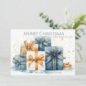 高級感のあるビジネス向けクリスマスカード シーズンカード (スタンド正面)