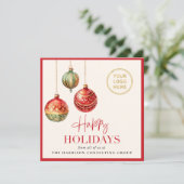 高級感のあるビジネス ロゴ QRコード クリスマス オーナメント (スタンド正面)