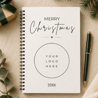 高級感のあるメリークリスマス オリジナルロゴ 企業向け ノートブック